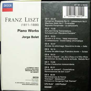 9CD/Caja Franz Liszt: Piano Works = Œuvres Pour Piano = Klavierwerke