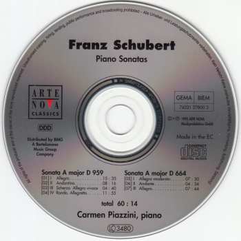 CD Franz Schubert: Piano Sonatas
