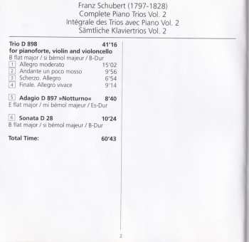 CD Franz Schubert: Complete Piano Trios Vol. 2