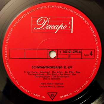 2LP Franz Schubert: Winterreise D. 911 / Schwanengesang D. 957