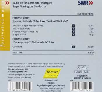 CD Franz Schubert: Symphony In C Major / C-Dur D 944 / Overture To "The Magic Harp" = Ouvertüre Zu "Die Zauberharfe" 