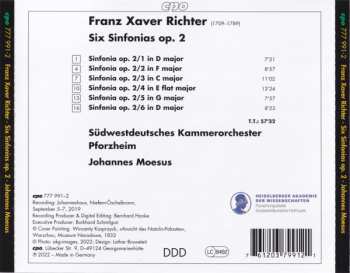 CD Franz Xaver Richter: Symphonies Op. 2