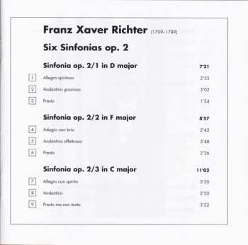 CD Franz Xaver Richter: Symphonies Op. 2