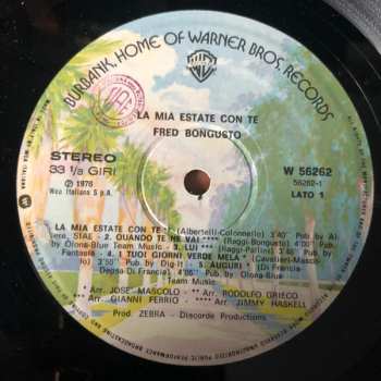 LP Fred Bongusto: La Mia Estate Con Te