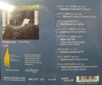 CD Frédéric Champion: Musique Francaise Pour Orgue - French Organ Music