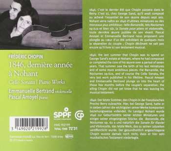 CD Frédéric Chopin: 1846, Derniére Année á Nohant Cello Sonata | Piano Works 