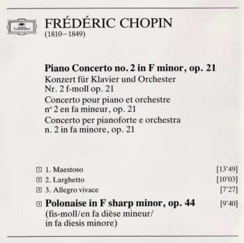 CD Frédéric Chopin: Piano Concerto = Klavierkonzert = Concerto Pour Piano No. 2 ∙ Polonaise Op. 44