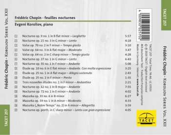 CD Frédéric Chopin: Feuilles Nocturnes