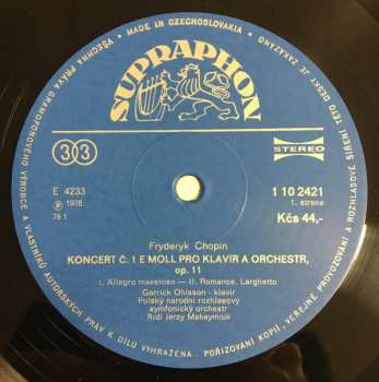 2LP Frédéric Chopin: Klavírní Koncerty