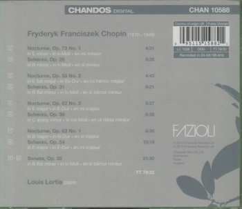 CD Frédéric Chopin: Louis Lortie Plays Chopin Volume 1: Nocturnes, Scherzos, Sonata in B Flat Minor