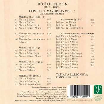 CD Frédéric Chopin: Complete Mazurkas Vol. 2 (On Period Instrument)