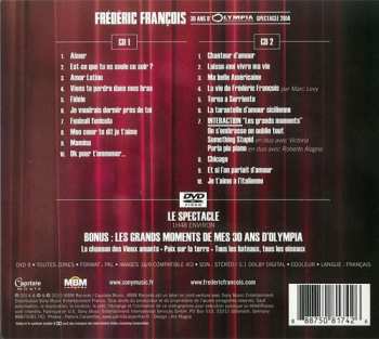 2CD/DVD Frédéric François: 30 Ans D'Olympia - Spectacle 2014