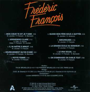 9CD/Caja Frédéric François: L'intégrale Des Albums Originaux 1984-1992
