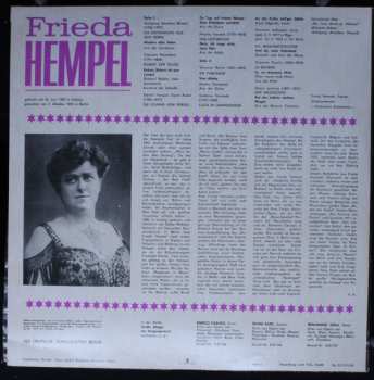 LP Frieda Hempel: Große Sänger Der Vergangenheit - Frieda Hempel