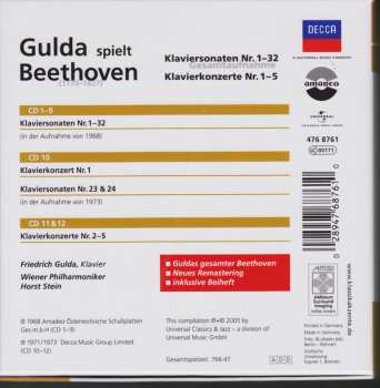 12CD/Caja Ludwig van Beethoven: Klaviersonaten Nr. 1–32 (Gesamtaufnahme), Klavierkonzerte Nr. 1–5 LTD