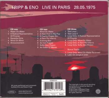 3CD Fripp & Eno: Live In Paris 28.05.1975