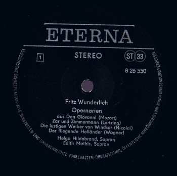 LP Fritz Wunderlich: Opernarien