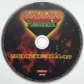 CD Funkadelic: Live In Washington D.C. 1977 DIGI