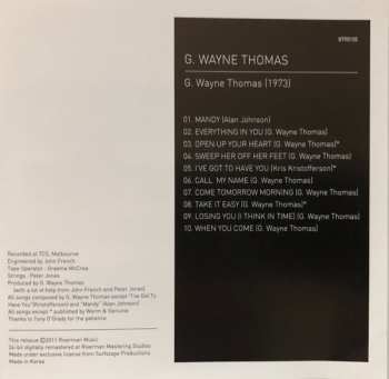 CD G. Wayne Thomas: G. Wayne Thomas LTD