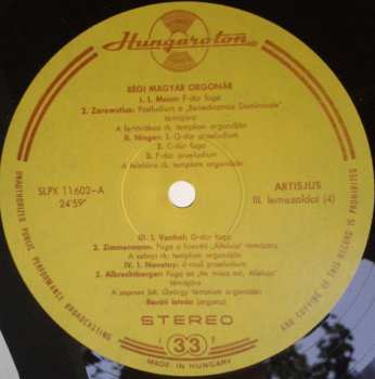 2LP/Caja Gábor Lehotka: Old Hungarian Organs