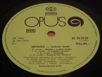 LP Gabriel Jonáš: Impresie