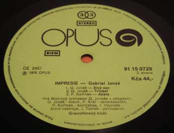 LP Gabriel Jonáš: Impresie