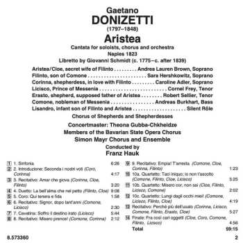 CD Gaetano Donizetti: Aristea