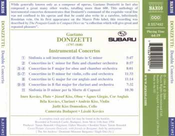 CD Gaetano Donizetti: Double Concerto / Flute Concertino / Clarinet Concertino