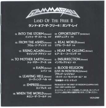 CD Gamma Ray: Land Of The Free II