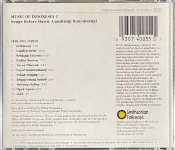 CD Gandrung Temu: Songs Before Dawn: Gandrung Banyuwangi