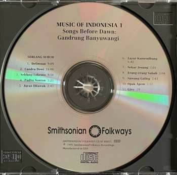 CD Gandrung Temu: Songs Before Dawn: Gandrung Banyuwangi