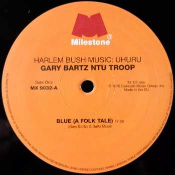 LP Gary Bartz NTU Troop: Harlem Bush Music - Uhuru