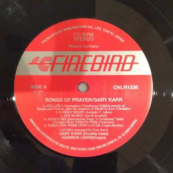 LP Gary Karr: Songs Of Prayer