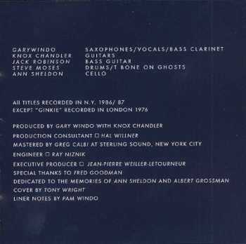 CD Gary Windo: Deep Water