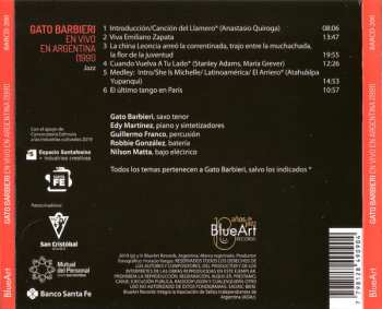 CD Gato Barbieri: En Vivo En Argentina (1991)