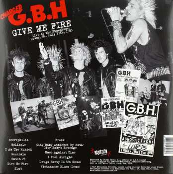 LP G.B.H.: Give Me Fire Live At The Showplace, Dover, Nj, July 17th, 1983 LTD | CLR