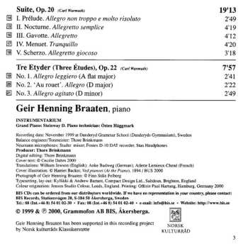 CD Agathe Backer Grøndahl: Geir Henning Braaten Plays Piano Music By Agathe Backer Grøndahl