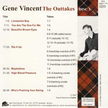 6CD/Caja Gene Vincent: The Outtakes