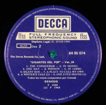 LP Genesis: Gigantes Del Pop Vol. 24