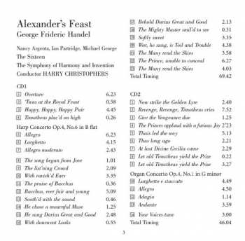 2CD Georg Friedrich Händel: Alexander's Feast