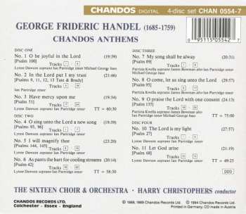 4CD/Caja Georg Friedrich Händel: Chandos Anthems (Complete)