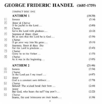 4CD/Caja Georg Friedrich Händel: Chandos Anthems (Complete)