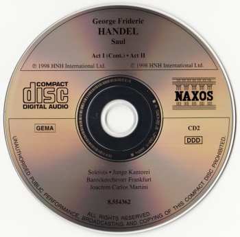 3CD/Caja Georg Friedrich Händel: Saul