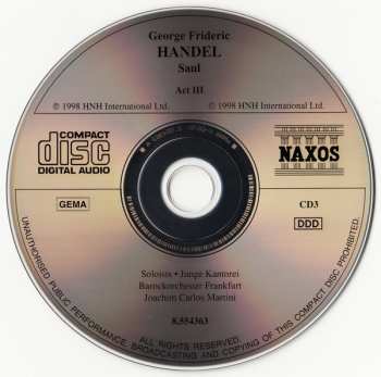 3CD/Caja Georg Friedrich Händel: Saul