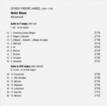 CD Georg Friedrich Händel: Water Music / Music For The Royal Fireworks