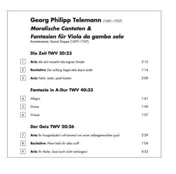 CD Georg Philipp Telemann: Moralische Cantaten