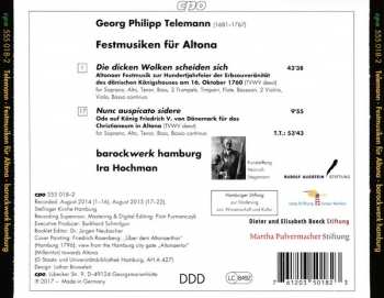 CD Georg Philipp Telemann: Die Dicken Wolken Scheiden Sich; Festmusik Für Altona