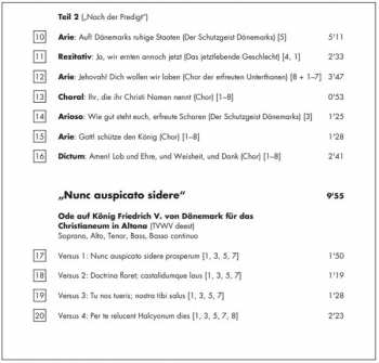 CD Georg Philipp Telemann: Die Dicken Wolken Scheiden Sich; Festmusik Für Altona