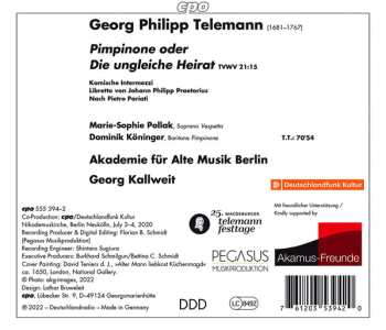 CD Georg Philipp Telemann: Pimpinone