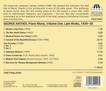 CD George Antheil: Piano Music, Volume One: Late Works, 1939-55
